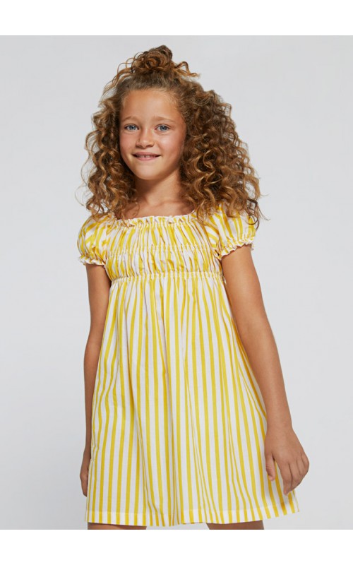 Robe d'été en lin rayée pour fille – Mayoral 