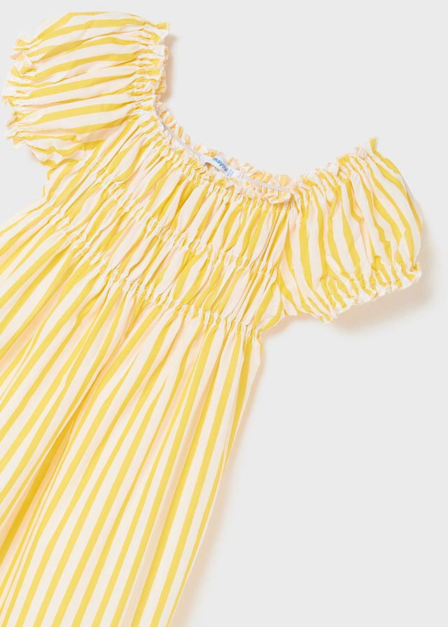 Robe d'été en lin rayée pour fille – Mayoral 