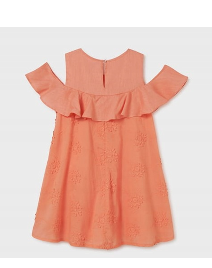 Robe Mayoral en coton-lin – Rose corail